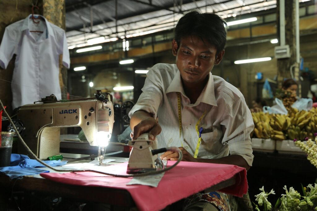 clothes manufacturing in Cambodia - factory working conditions